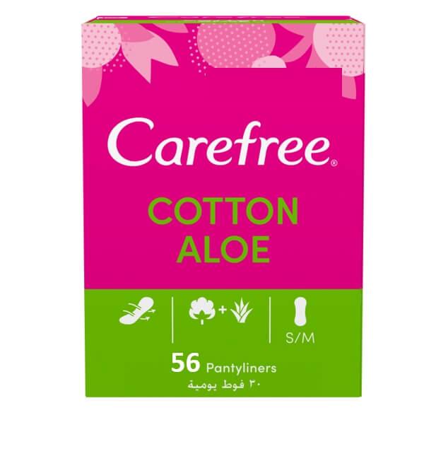 Carefree Cotton Feel Aloe Vera Panty Liners 56-Pack