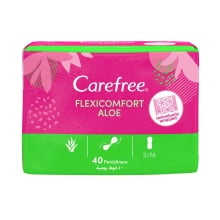 Carefree Flexicomfort Panty Liners With Aloe Vera 40-Pack