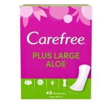 Carefree® Plus Large Panty Liners With Aloe Vera